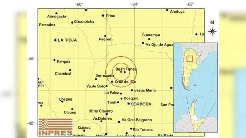 Un temblor se hizo sentir en Córdoba en la tarde de este martes