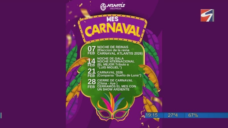 Atlantis Disco presentó la agenda completa del Mes del Carnaval 2026