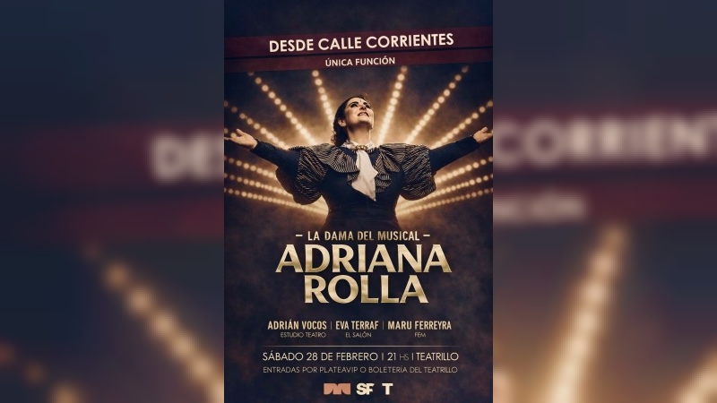Adriana Rolla llega a San Francisco con un homenaje a los grandes musicales