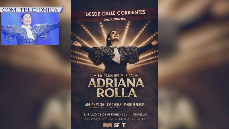 Adriana Rolla presentará en San Francisco un espectáculo dedicado a los grandes musicales