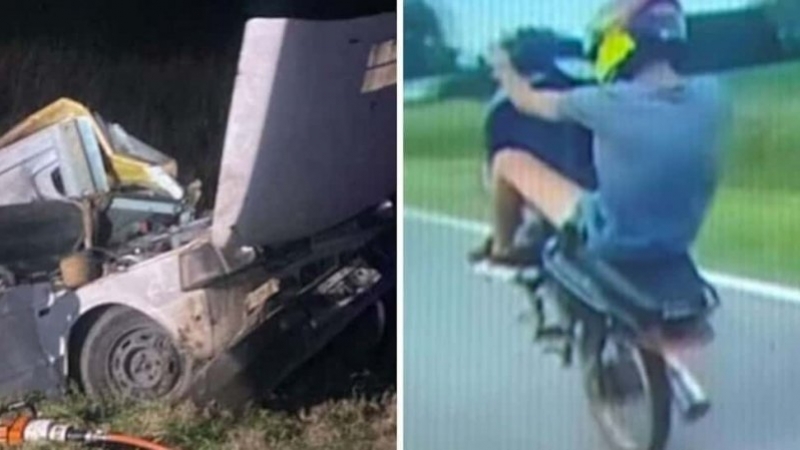 Está implicado en la tragedia de la ruta 19 y se filmó en las redes sociales haciendo "wheelie" en moto