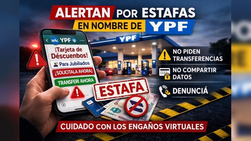 Alertan por estafas virtuales en nombre de YPF: una rafaelina fue víctima de la maniobra