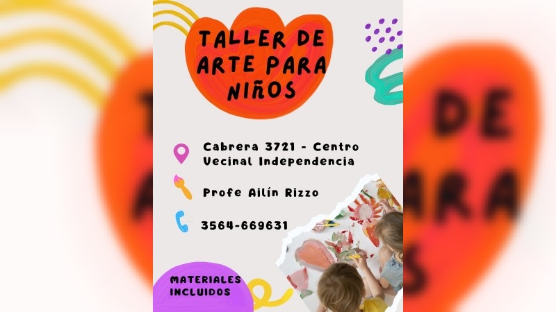 El Centro Vecinal de Barrio Independencia organiza un taller de arte para niños