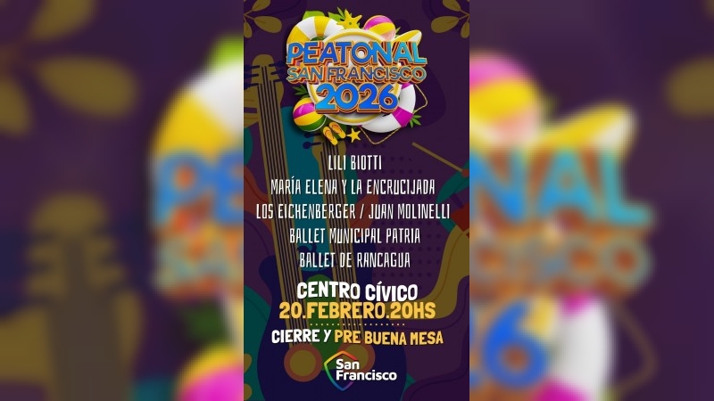 Esta noche se realiza el cierre de la Peatonal San Francisco y habrá cortes de tránsito en el centro