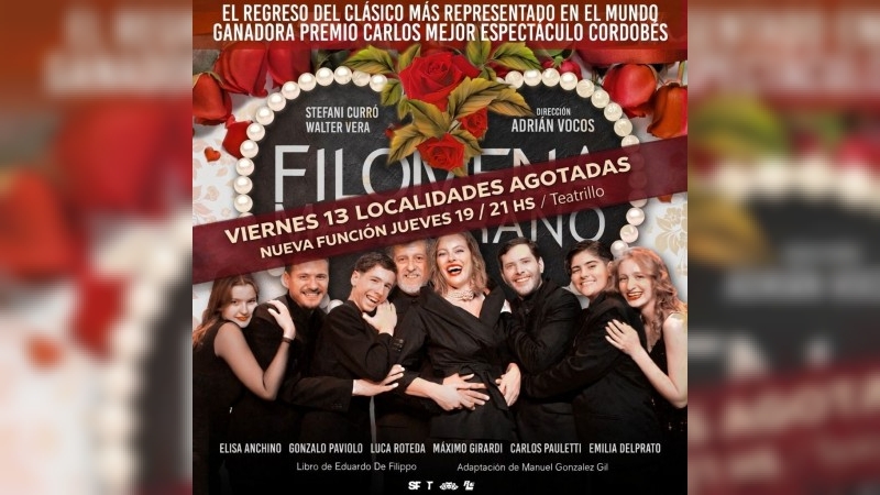 “Filomena Marturano”: por localidades agotadas, nueva función en El Teatrillo