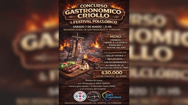 Gran Concurso Gastronómico Criollo y Festival Folclórico en San Francisco