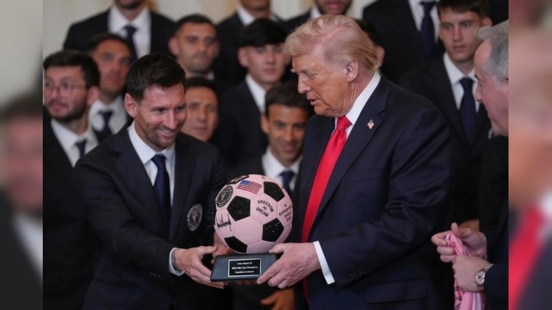 Messi e Inter Miami visitaron a Donald Trump en la Casa Blanca
