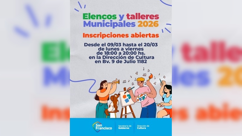 Comienzan las inscripciones para los Elencos y Talleres Municipales 2026