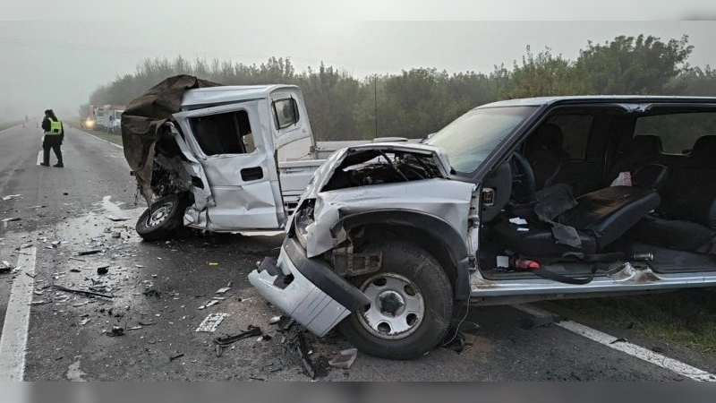 2 personas murieron en un choque entre vehículos en la ruta 14 cerca de Bigand