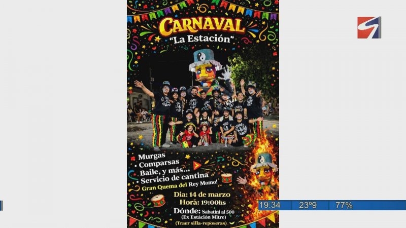 Carnaval “La Estación” invita a una noche de fiesta, música y tradición