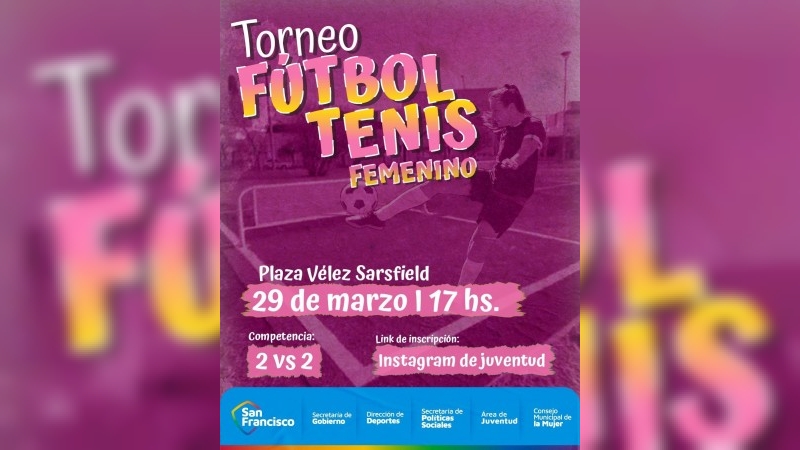 Torneo de Fútbol Tenis femenino en el mes de la Mujer
