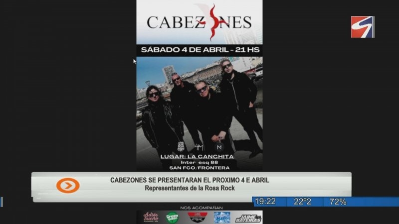 Cabezones se presentará en San Francisco este 4 de abril