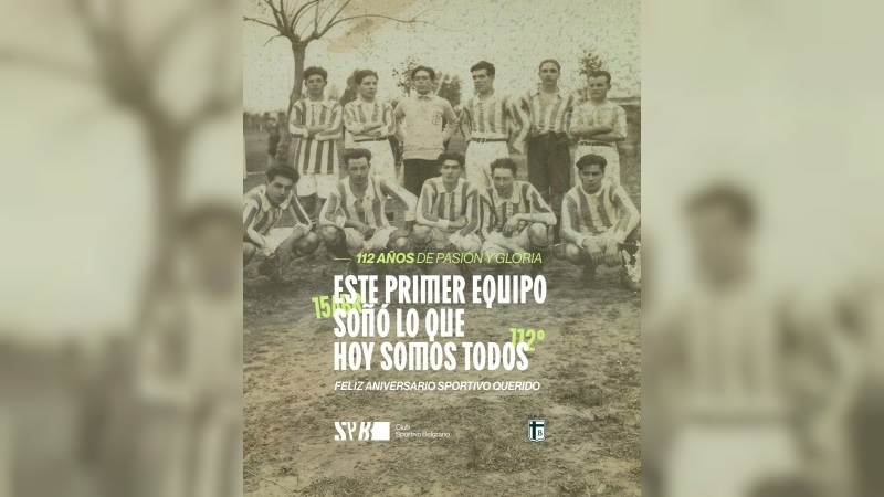 Sportivo Belgrano celebró sus 112 años con un emotivo mensaje a su gente