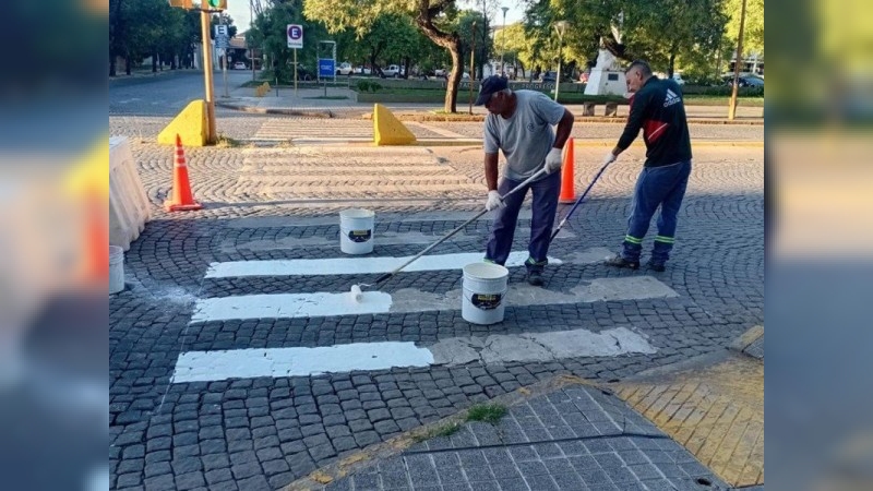 Demarcación de sendas peatonales
