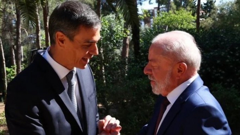 Lula y Pedro Sánchez coincidieron en impulsar el multilateralismo y la paz