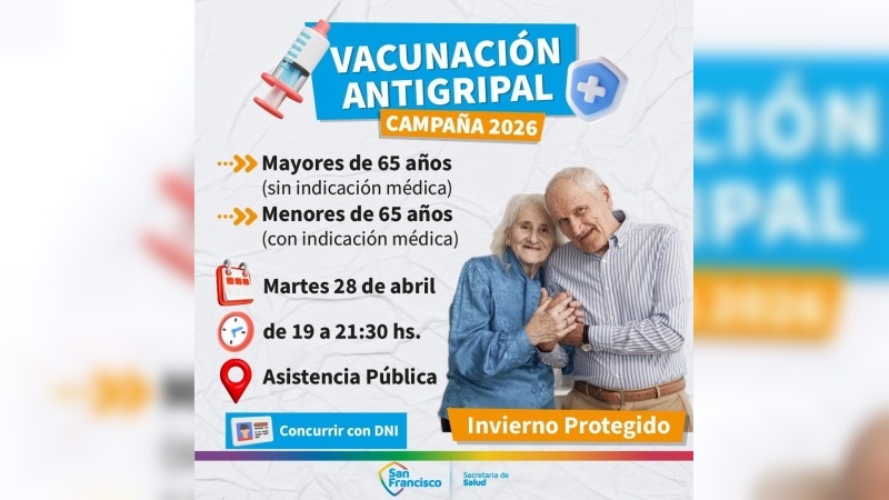 Con “Invierno protegido” se realizará una jornada de vacunación antigripal