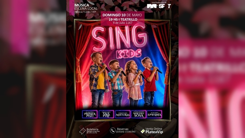 “Sing Kids”: un encuentro que celebra el talento de los más chicos en el Teatrillo