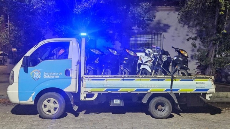 Se incautaron 19 motovehículos en operativo de control vehicular