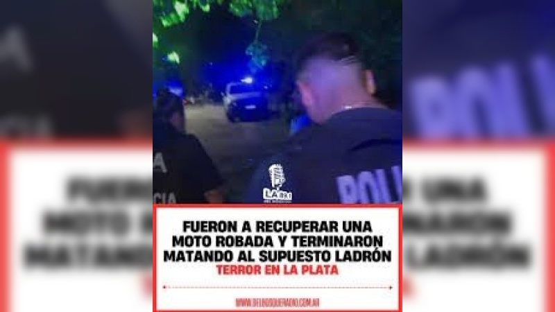 Robó una moto, familiares de la víctima lo fueron a buscar y lo mataron a tiros