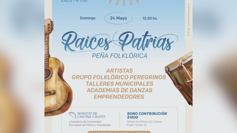 Frontera celebrará la patria con la peña folklórica “Raíces Patrias”