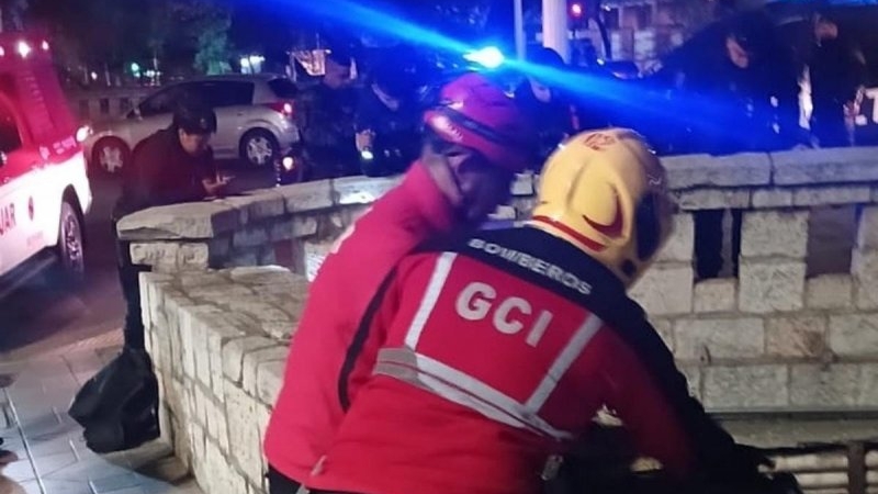 Cayó a La Cañada un hincha de Belgrano durante los festejos: está grave
