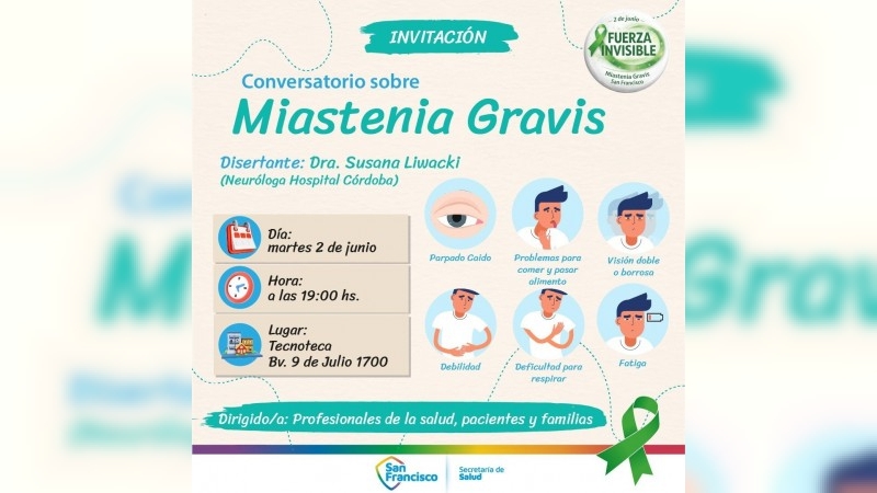 Se realiza hoy un conversatorio por el Día de la Miastenia Gravis