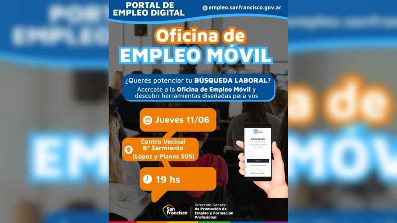 La Oficina de Empleo Móvil llega a barrio Sarmiento para acercar oportunidades laborales y de capacitación