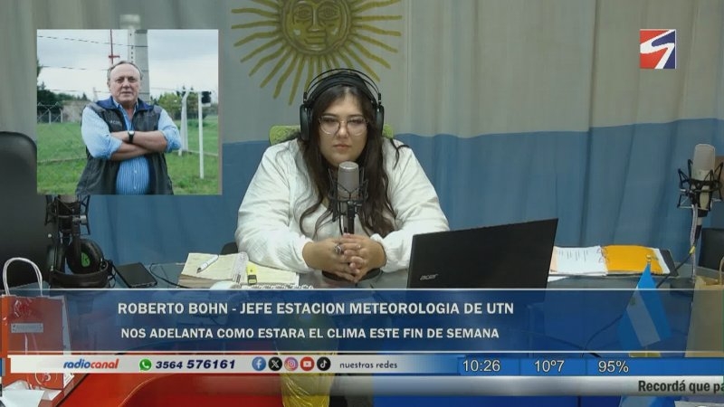Roberto Bohn anticipó un fin de semana estable, con frío moderado y sin lluvias